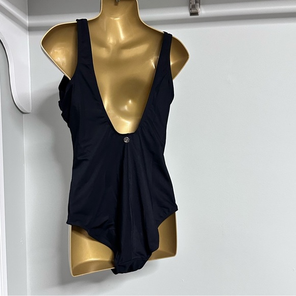 ARTESANDS One Piece Swimsuit MULTI CUP Built In Bra Lined Scoop Neck Black 10 - Picture 10 of 16